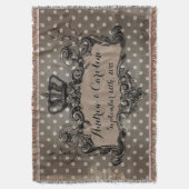 Couverture Mariage personnalisé Couronne royale sur les point (devant Vertical)