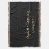 Couverture Mariage personnalisé Nouveau couple marié Nom de l (devant Vertical)