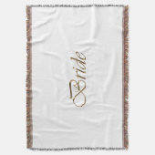 Couverture Mariée, écriture or élégant chic blanc (devant Vertical)