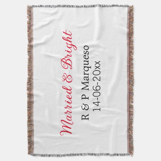 Couverture Mariés & lumineux ajouter le nom du couple date du (devant Vertical)