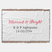 Couverture Mariés & lumineux ajouter le nom du couple date du (Devant)