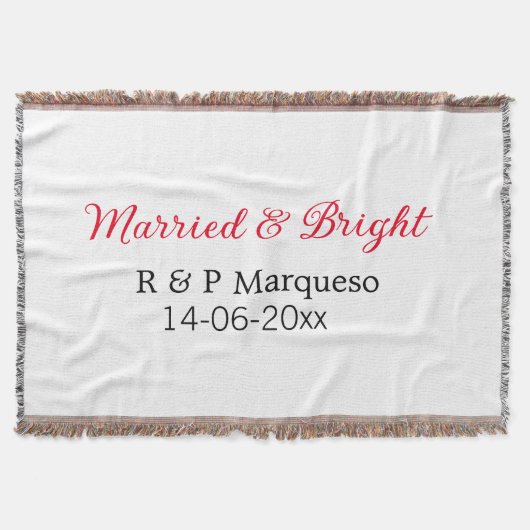 Couverture Mariés & lumineux ajouter le nom du couple mariage (Devant)