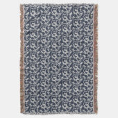 Couverture Marine bleu et gris Damas Conception personnalisée (devant Vertical)