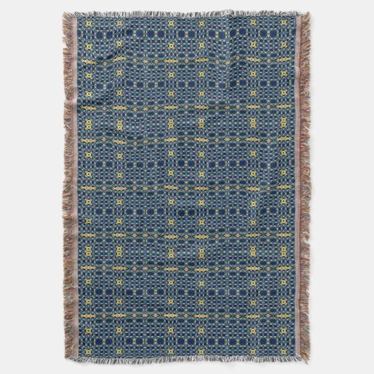 Couverture Marine bleu et jaune Abstrait imprimé 2 (devant Vertical)