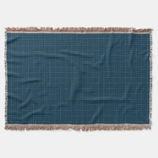 Couverture Marine Blue Douglas Family Tartan moderne (Devant)