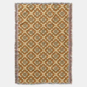 Couverture Marocain motif en carreaux - Rust et Tan (devant Vertical)