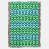 Couverture Marocaine Ikat Damask, Turquoise & Jade Green (devant Vertical)