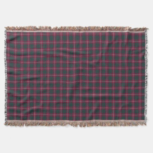 Couverture Maroon et Green Crawford Clan Scottish Plaid (Devant)