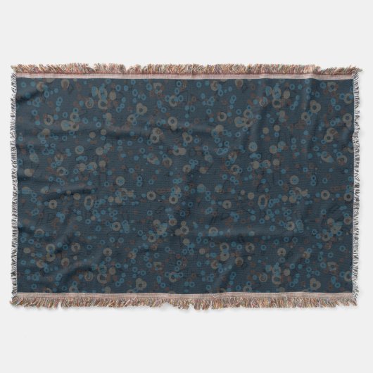 Couverture marron beige bleu géométrique (Devant)