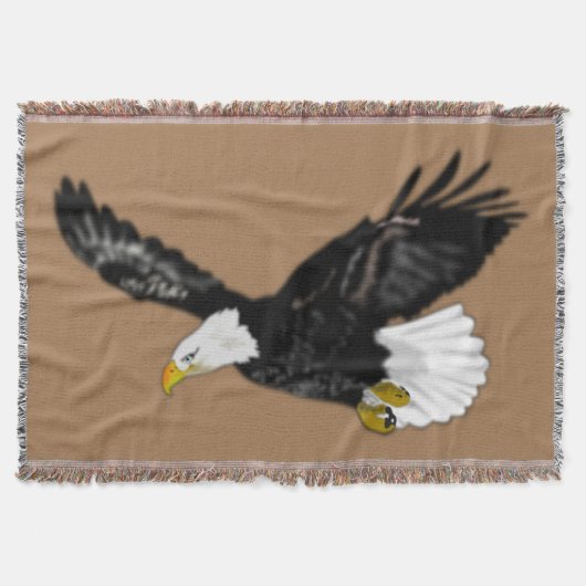 Couverture marron Flying American Eagle (Devant)
