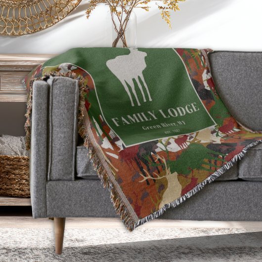 Couverture Marron Vert Camouflage Personnalisé