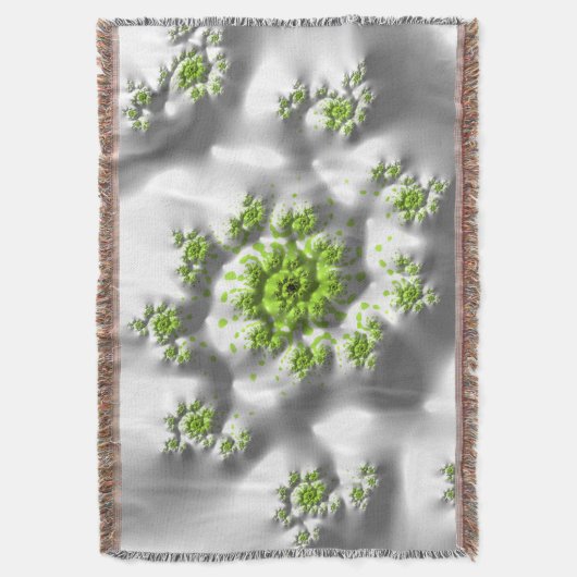 Couverture Marshmallow Lime Trippy Psychedelic Fine Fractale (devant Vertical)