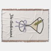 Couverture Martini Glass Chic Nom de famille personnalisé (Devant)