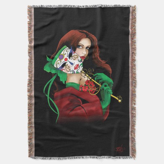 Couverture Mascarade rouge verte vénitienne (devant Vertical)