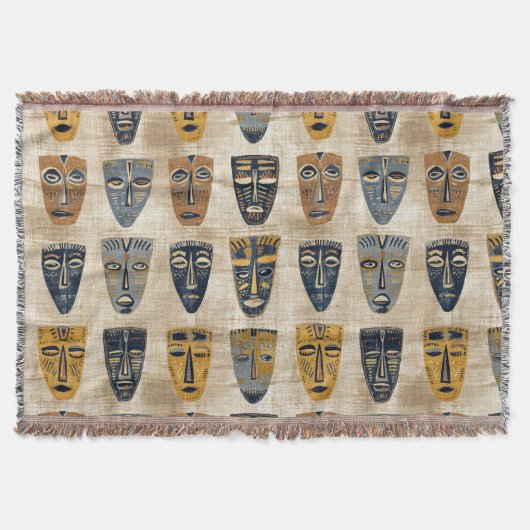 Couverture Masque Tribal Motif Boho (Devant)