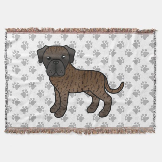 Couverture Mastiff Anglais Bringé Chien de Dessin Animé Migno (Devant)