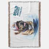 Couverture Mastiff Dogue anglais planche de surf vacances (devant Vertical)