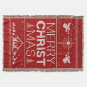 Couverture Mauvais Joyeux CHRISTmas Sweater Religieux Rouge B (Devant)