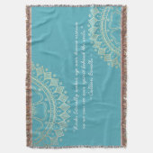 Couverture Méditation Yoga Instructeur Blue Gold Mandala Cita (devant Vertical)