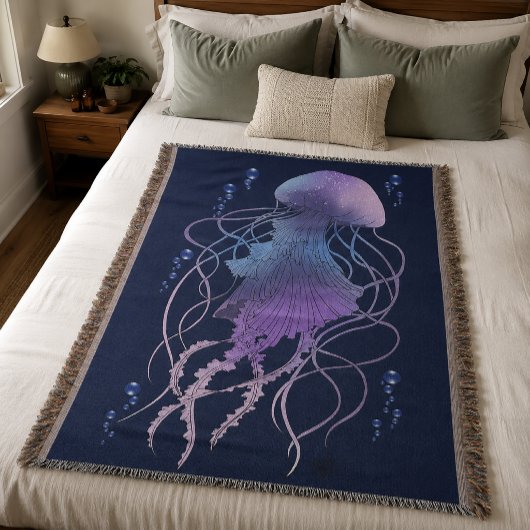 Couverture Méduse Éthérée Violet Bleu