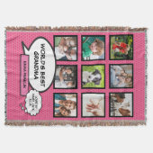 Couverture Meilleur Collage de photos rose de grand-mère Cool (Devant)