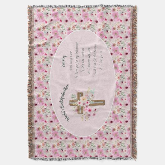 Couverture Meilleure MÈRE-MÈRE POEM du monde - Croix florale (devant Vertical)