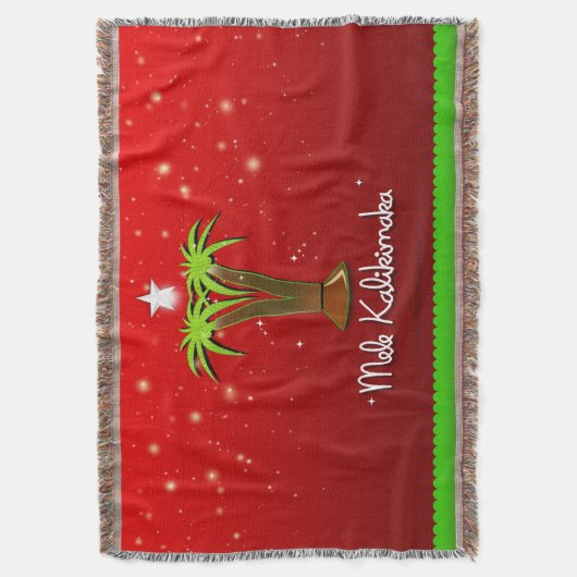 Couverture Mele Kalikimaka Palm Tree pour Noël (devant Vertical)