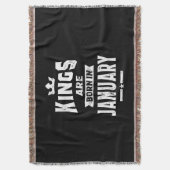 Couverture Mens Kings Sont Nés En Janvier Cadeaux Anniversair (devant Vertical)