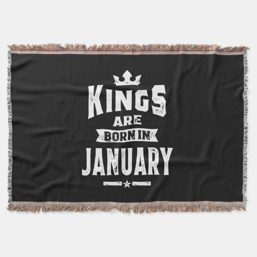 Couverture Mens Kings Sont Nés En Janvier Cadeaux Anniversair (Devant)