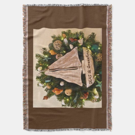 Couverture Mer Côtière Tropicale & Salutations Plage Noël (devant Vertical)