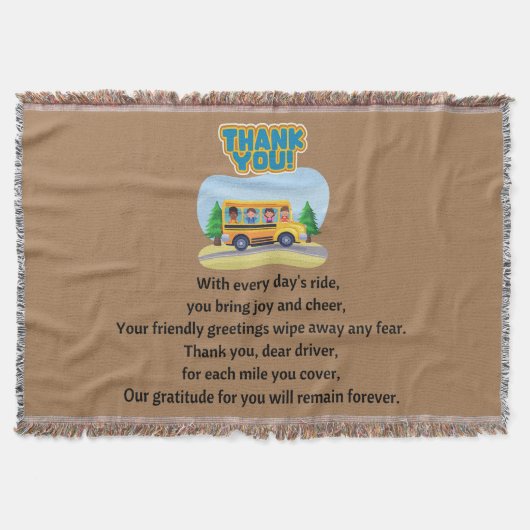 Couverture Merci, Conducteur d'Autobus Scolaire. (Devant)