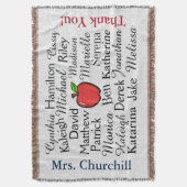 Couverture Merci de l'enseignant customisé Jeter la couvertur (devant Vertical)