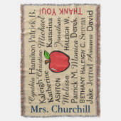 Couverture Merci de l'enseignant customisé Jeter la couvertur (devant Vertical)