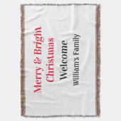 Couverture Merry Bright Christmas ajouter nom de famille bien (devant Vertical)