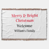 Couverture Merry Bright Christmas ajouter nom de famille bien (Devant)