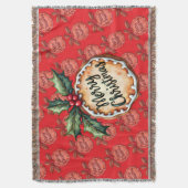Couverture Merry Christmas Cookie with Holly Berries Red (devant Vertical)