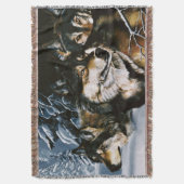 Couverture Meute de loups majestueuse Forêt enneigée en hiver (devant Vertical)