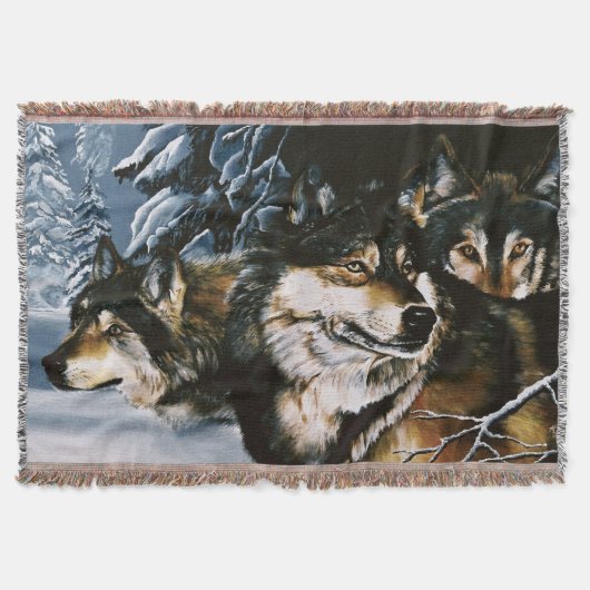 Couverture Meute de loups majestueuse Forêt enneigée en hiver (Devant)