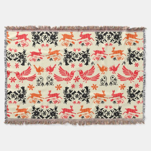 Couverture Mexican Otomi Home Decor (Devant)