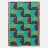 Couverture Mi-siècle Moderne Brown vert et turquoise (devant Vertical)