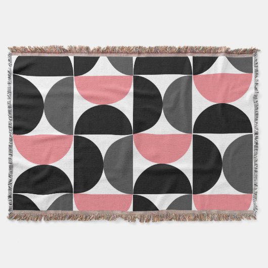 Couverture Mi-siècle moderne rose noir et blanc (Devant)