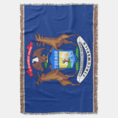 Couverture Michigan State Flag Print Patriotic (devant Vertical)