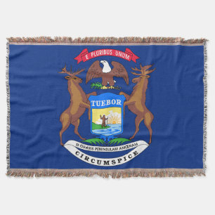 Couverture Michigan State Flag Print Patriotic
