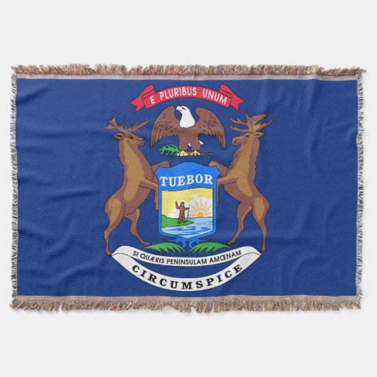 Couverture Michigan State Flag Print Patriotic (Devant)