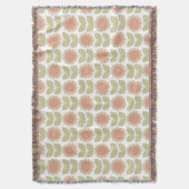 Couverture Mid-Century Pastel Pink Retro Floral Pattern (devant Vertical)