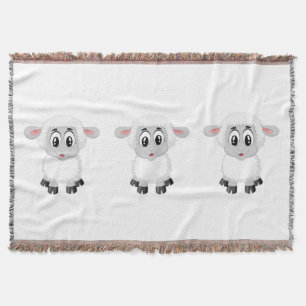 Couverture Mignon agneau de ferme bébé