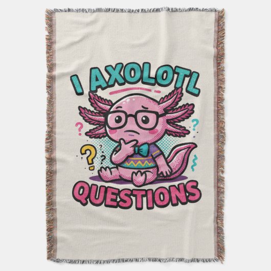Couverture Mignon Axolotl Nerd I Axolotl Questions Marques de (devant Vertical)