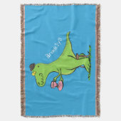 Couverture Mignon dinosaure t rex vert drôle dessin animé (devant Vertical)