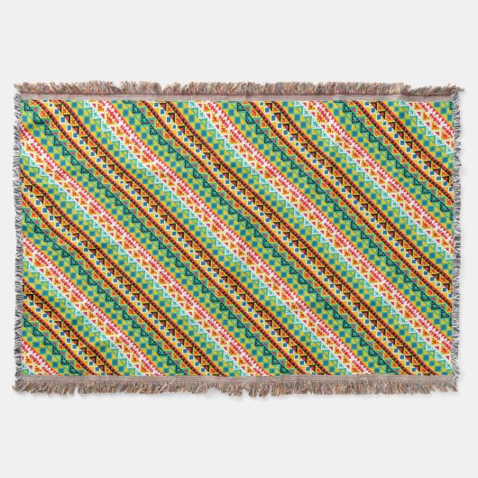 Couverture Mignon motifs aztèques colorés design (Devant)