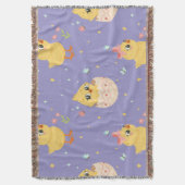 Couverture Mignon poussin de Pâques avec motif sans couture d (devant Vertical)